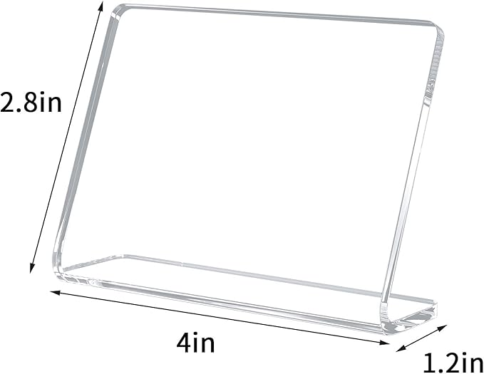 10 Pack Acrylic Mini Chalkboard Signs for Food, AITEE Clear Mini Tabletop Chalkboard Signs, Small Buffet Chalkboards Signs for Weddings, Birthday Parties, Message Board Signs, Buffet,Bakery and Retail