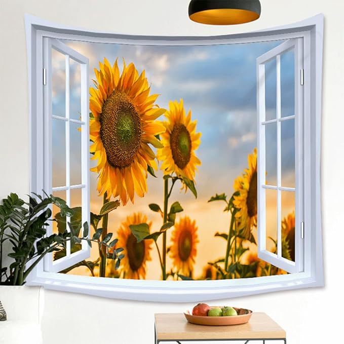 XIUYINHS Nature Forest Tapestry,Scenery Wall Mountain Tree Tapestry,for Home Office Dorm Indoor and Outdoor Decoration Large Size 59"(W) x59(L) GTCH(64)