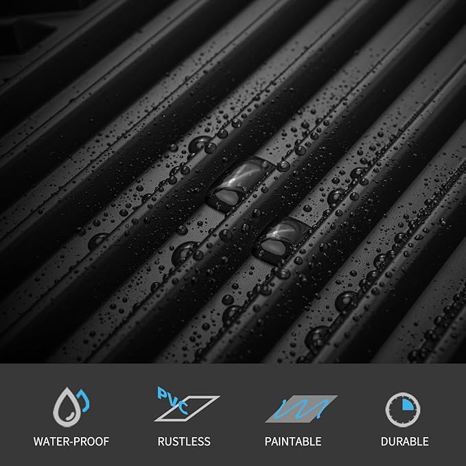 Art3d 33-Pack 3D Wall Panels for Interior Wall Decor, Textured Accent Wall Paneling for Living Room, Bedroom, TV Wall Background, 12"x12" Black