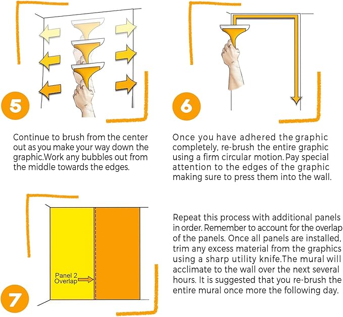 wall26 Wall Sticker/Wall Mural The United States of America Flag Painted on a Brick Walln, Not Peel and Stick, Non-Woven Wallpaper Decorative for Bedroom, Living Room, Office - 96x120 inches