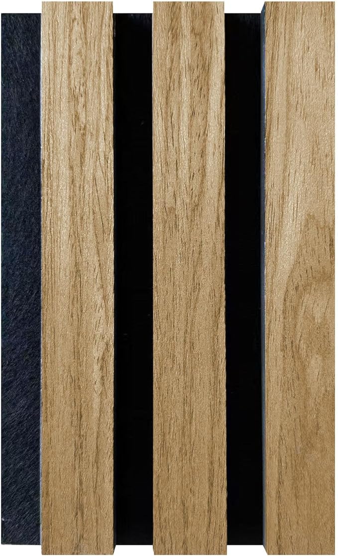 1pcs Acoustic Panels, Acoustical Wall Panels,Large Soundproof Panels,Self-Adhesive Sound proof Panels for Walls,Acoustic Treatment for Recording Studio&Office,Camel (test-walnut)