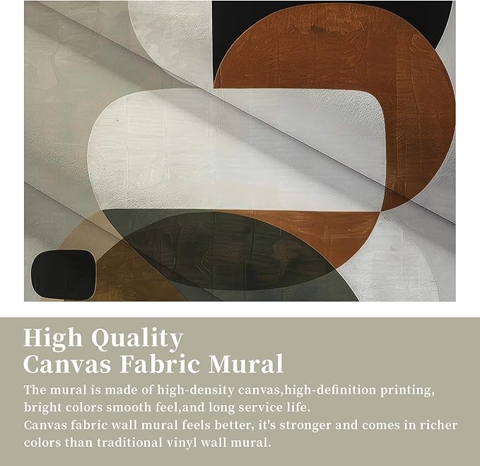 Zeeko Modern Abstract Geometrical Wall Mural Peel and Stick 59" x 110" Mid Century Irregular Line Self Adhesive Removable Wallpaper for Hallway