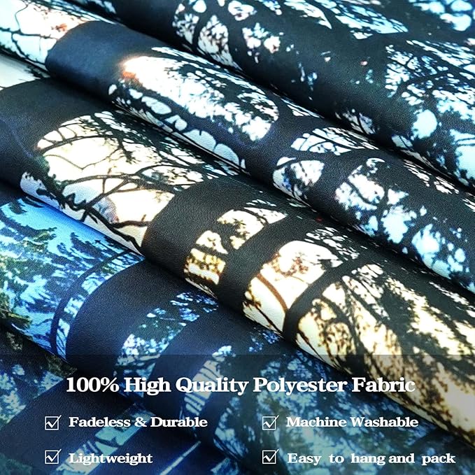 Zussun Nature Forest Tapestry Dark Woodland Path Tapestry for Bedroom Aesthetic Sunset Landscape Small Tapestries Wall Hanging for Dorm Living Room Decor 48 x 36 Inch