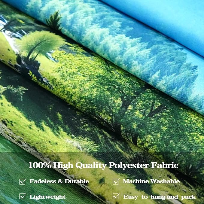 Zussun Nature Mountain Forest Tapestry Sage Green Tree Stream Wall Tapestry for Bedroom Aesthetic Lush Woodland Landscape Large Tapestries Wall Hanging for Dorm Living Room Decor 80 x 60 Inch