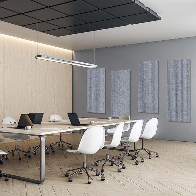 Acoustic Panels,10 Pack Sound Panels Noise Reducing for Walls,48"x24"x0.4" Soundproof Wall Panels,High-Density Acoustic Wall Panels,Decorative Wall Sound Absorbing Panel,African Gray