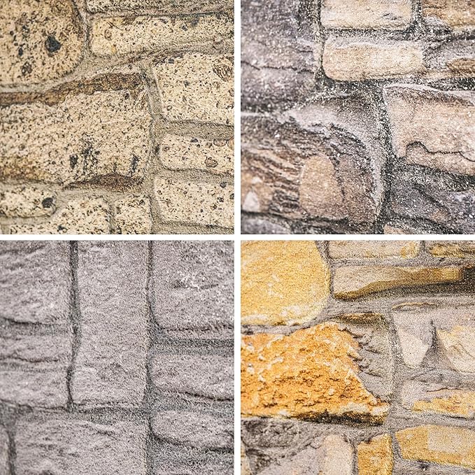 3D Faux Brick Wall Panels (9-Pack) - Easy DIY Install with Adhesive - Lightweight Styrofoam Stone Cladding for Interior & Exterior Slate - 40"x20"