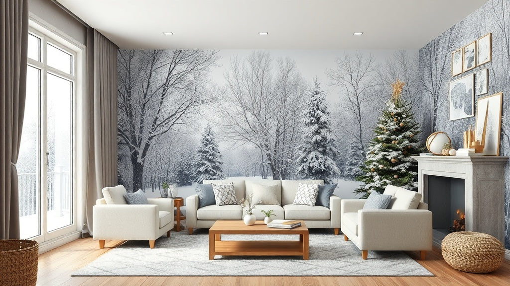Winter Peel and Stick Wallpaper Ideas from $14.52 for Cozy Style