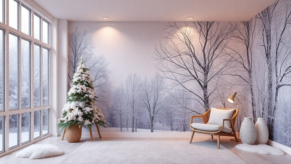 Winter Peel and Stick Wallpapers from $14.52 for Stylish Home Updates