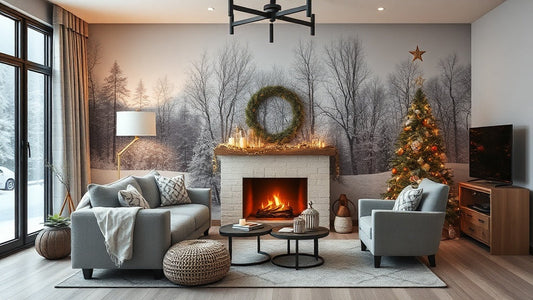 Winter Peel and Stick Wallpapers from $14.52 for Cozier Rooms