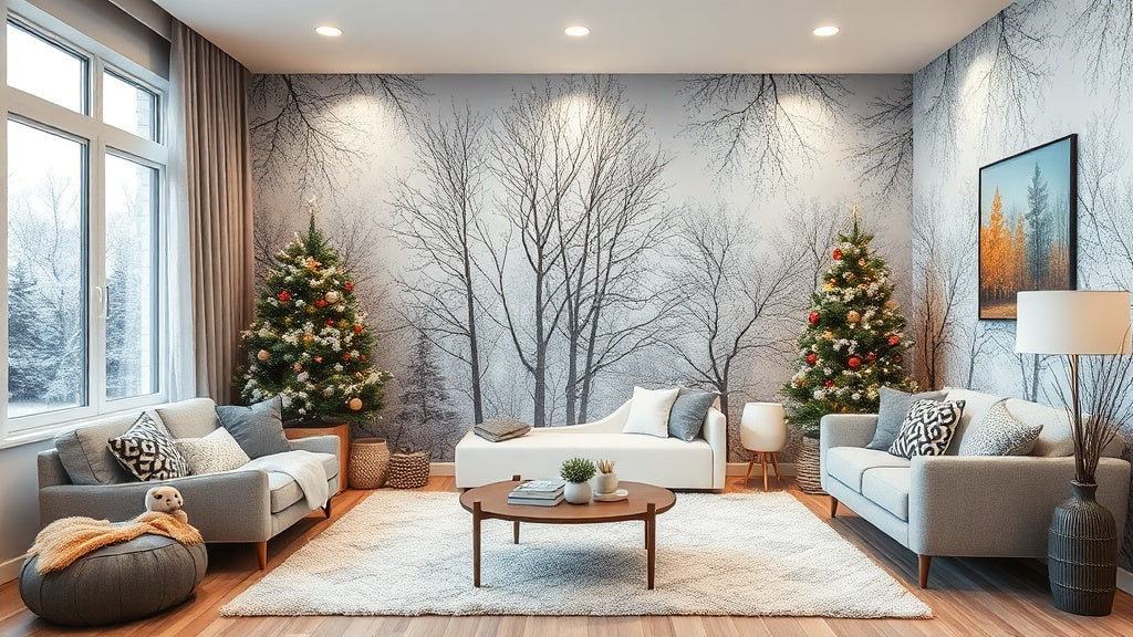 Winter Peel and Stick Wallpapers from $14.52 for Cozy Home Style