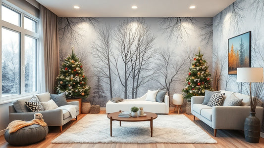 Winter Peel and Stick Wallpapers from $14.52 for Cozy Home Style