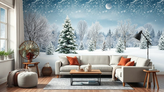 Winter Peel and Stick Wallpapers from $14.52 for Cozy Home Upgrades