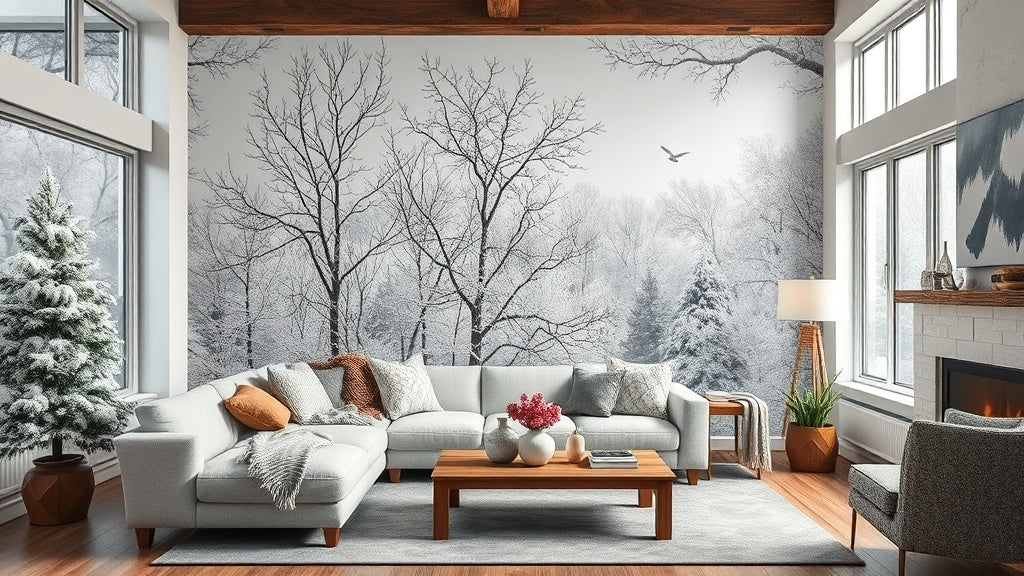 Winter Peel and Stick Wallpapers from $14.52 for Stylish Warmth