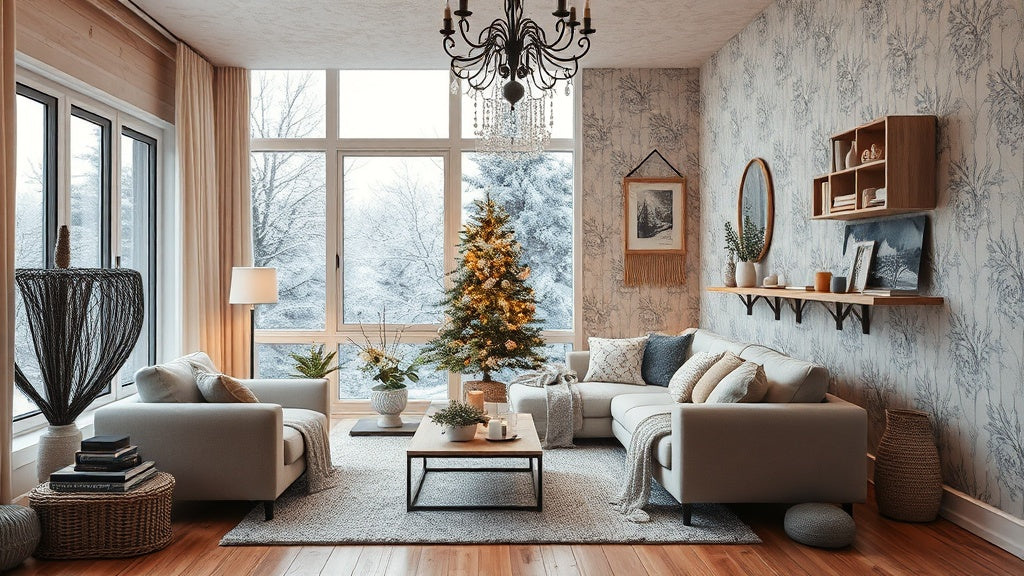 Winter Peel and Stick Wallpapers from $14.52 for Stylish Home Updates