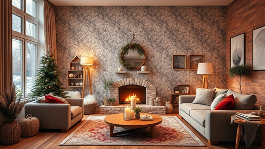 Winter Peel and Stick Wallpaper Options from $14.52 for Cozy Spaces