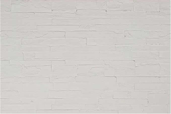 3D Wall Panels - 1PCS 7.9"x11.8" Faux Stone Wall Covering - MCM Modified Clay Material for Home Art, Accent Brick, Modern Exterior/Interior Decoration, Sample-Reef White