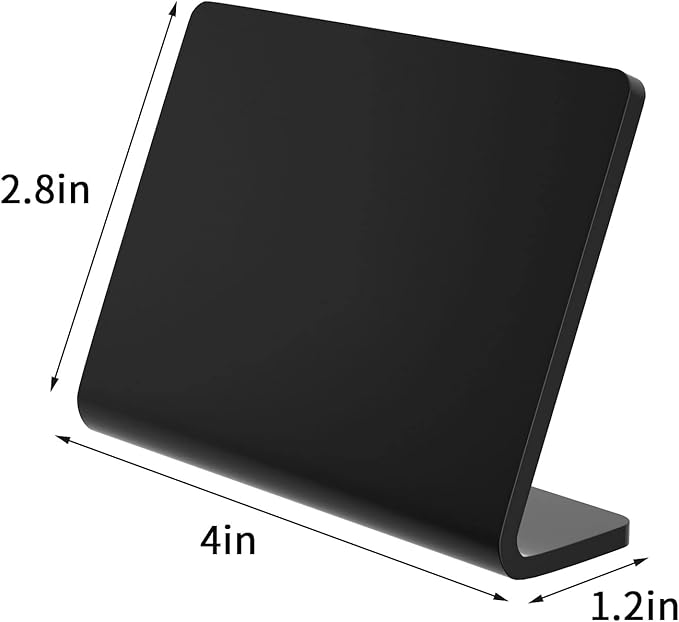 10 Pack Acrylic Mini Chalkboard Signs for Food, AITEE Black Mini Tabletop Chalkboard Signs, Small Buffet Chalkboards Signs for Weddings, Birthday Parties, Message Board Signs, Buffet,Bakery and Retail