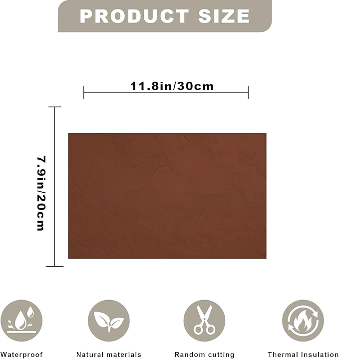 3D Wall Panels - 1PCS 7.9"x11.8" Faux Stone Wall Covering - MCM Modified Clay Material for Home Art, Accent Brick, Modern Exterior/Interior Decoration, Sample-Slate Coffee Color