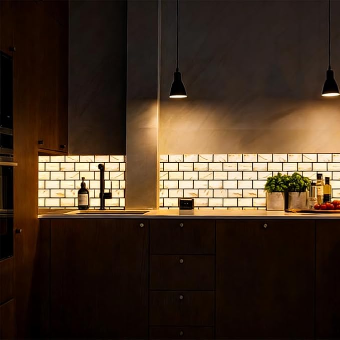 3D Wall Panels,3D Brick Wallpaper Peel and Stick,Faux Brick Wall Panel,10PCS of 11.8" x 11.8" White Brick Wallpaper Stick on Tile for Kitchen, Bedroom, Living Room,TV Background.