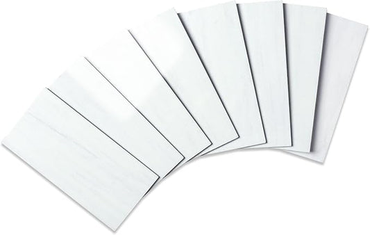 Yipscazo 2025 New Upgrade Peel and Stick backsplash 3 x 6 Inches 3D PVC Composite Wall Tile Stick on Backsplash Tile for Kitchen Bathroom (Polished Marble White Grey, 160 Pieces)