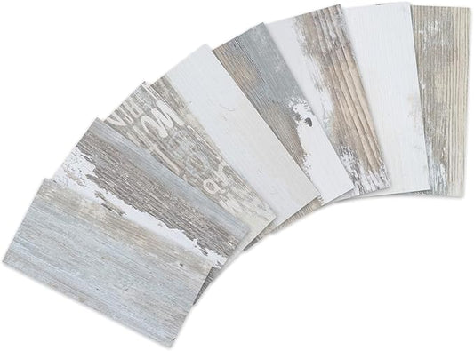 Yipscazo Peel and Stick backsplash 3 x 6 Inches 3D PVC Composite Wall Tile Stick on Backsplash Tile for Kitchen Bathroom, Laundry Room, Fireplace(Vintage Wood Grain, 32 Pieces)