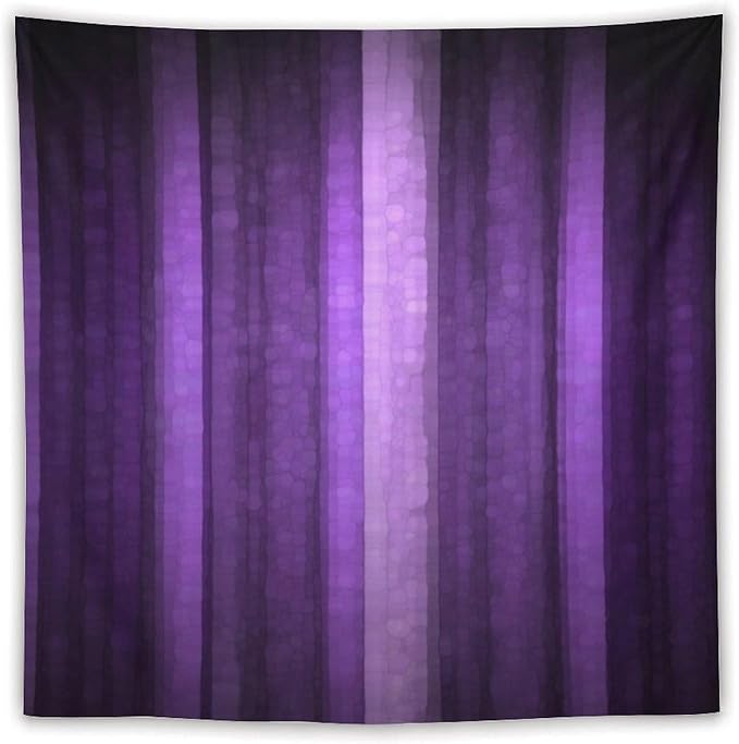 ZhiRain Purple Striped Tapestry Wall Hanging Abstract Mosaic Glass Texture And Dark Stripe Modern Neon Purple Art Tapestries Home Decor for Living Room Bedroom Apartment Farmhouse 60"x60"