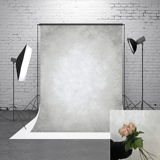 10x10ft Grey Portrait Photography Backdrops Solid Texture Abstract Photo Background for Photoshoot