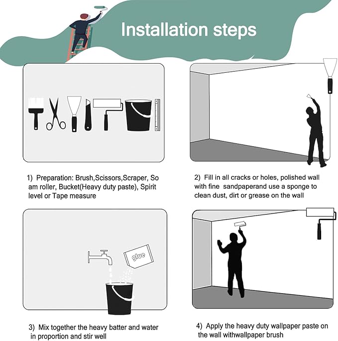 YQWDMX -Nursery Color Graffiti Abstract Letters Bedroom Wallpaper XT16 S 100" x 65"