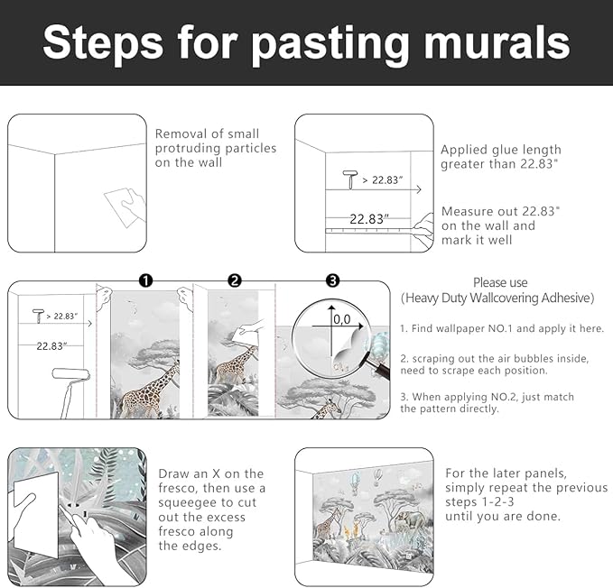 YIHWM -Tropical Rainforest Plants Animals Tigers Fabric Wallpaper Jungle Plants Banana Leaves Boys Girls Kindergarten Children Bedroom Large Mural- 137"x96"（ not Peel and Stick）