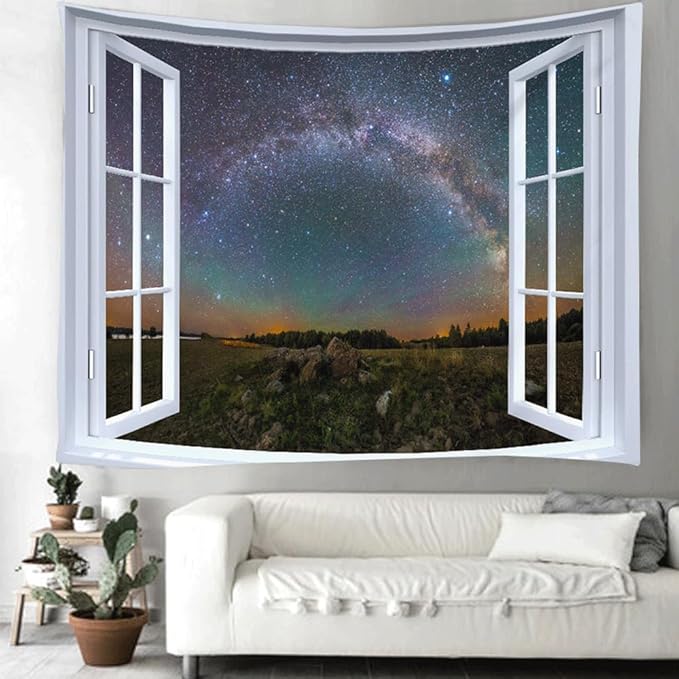 XIUYINHS Nature Forest Tapestry,Scenery Wall Tapestries,Mountain Tree Tapestry,for Home Office Dorm Indoor and Outdoor Decoration Large Size 59"(W) x59(L) GTCH(72)