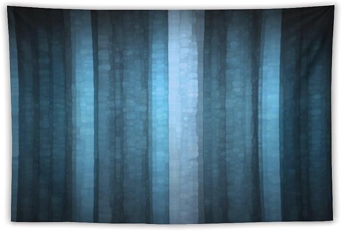 ZhiRain Blue Striped Tapestry Wall Hanging Modern Elegant Neon Blue Abstract Mosaic Glass Texture Dark Stripe Art Tapestries Home Decor for Living Room Bedroom Apartment Farmhouse 40"x60"
