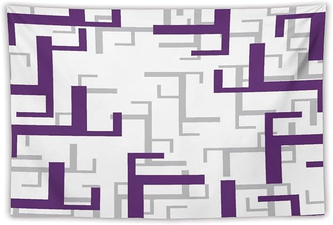 ZhiRain Purple And White Tapestry Wall Hanging Modern Geometric Spa Tapestries Home Decor for Living Room Bedroom Farmhouse Apartment Dorm 40"x60"