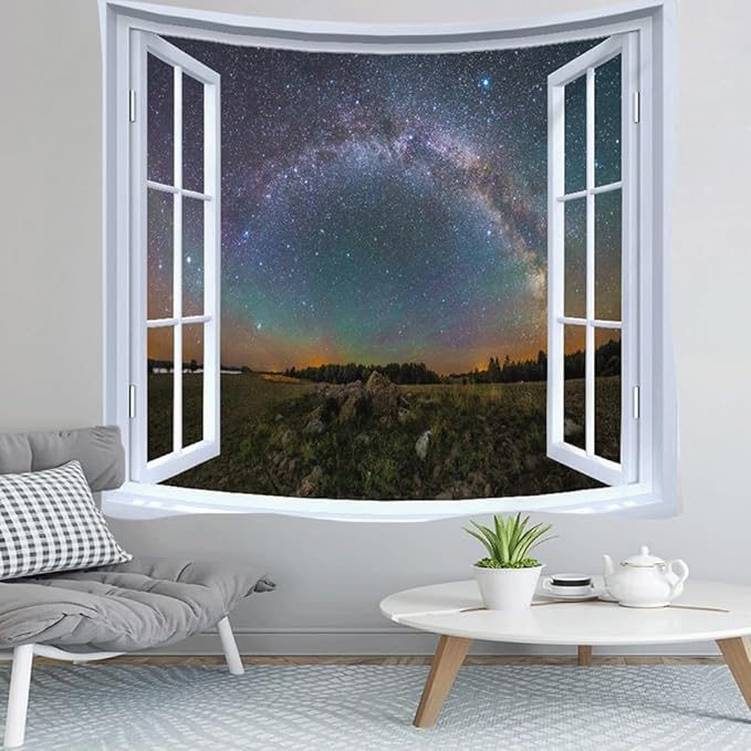 XIUYINHS Nature Forest Tapestry,Scenery Wall Tapestries,Mountain Tree Tapestry,for Home Office Dorm Indoor and Outdoor Decoration Large Size 59"(W) x59(L) GTCH(72)