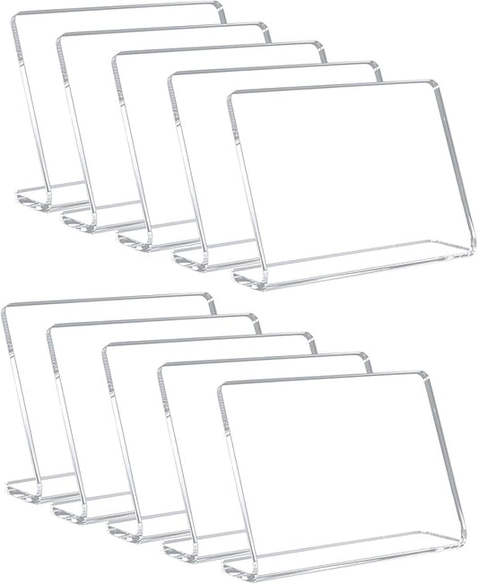 10 Pack Acrylic Mini Chalkboard Signs for Food, AITEE Clear Mini Tabletop Chalkboard Signs, Small Buffet Chalkboards Signs for Weddings, Birthday Parties, Message Board Signs, Buffet,Bakery and Retail