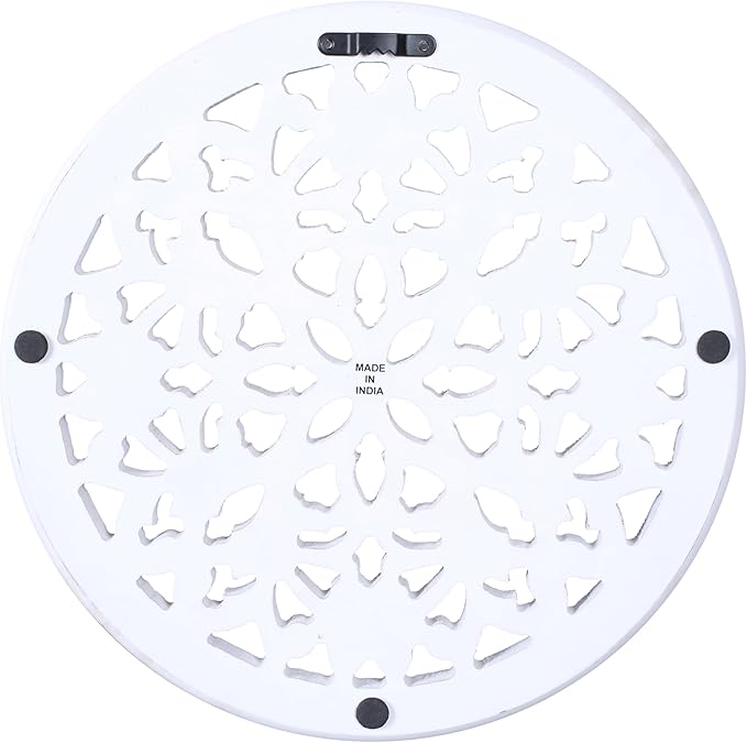 Wood Wall Art - Wall Panels in Handcrafted Carved Wood For Livingroom Bedroom,Dining room,Elegant Decorative Wall Art for Home & Office 12x12" Set of 6 white Antique