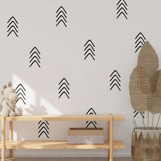 12x36 Inch Set Arrow Wall Stickers - DIY Boho Wall Decal Mural Set - 32 Pcs Stickers for Wall, Kitchen, Nursery, Office Decor - Great Gift Idea - Each Sticker 3x2.5 Inch (Arrow Black)