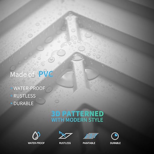 Art3d 12-Pack Drop Ceiling Tiles 2x2 FT, PVC 3D Textured Panels for Interior Wall Decor Living Room Bedroom Office, 24x24 Inch, White