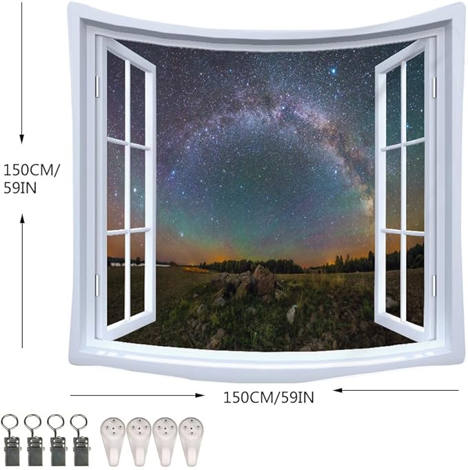 XIUYINHS Nature Forest Tapestry,Scenery Wall Tapestries,Mountain Tree Tapestry,for Home Office Dorm Indoor and Outdoor Decoration Large Size 59"(W) x59(L) GTCH(72)