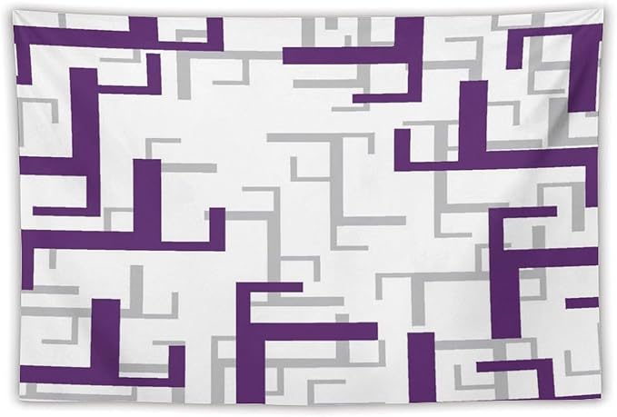 ZhiRain Purple And White Tapestry Wall Hanging Modern Geometric Spa Tapestries Home Decor for Living Room Bedroom Farmhouse Apartment Dorm 60"x90"
