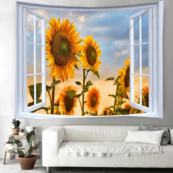 XIUYINHS Nature Forest Tapestry,Scenery Wall Mountain Tree Tapestry,for Home Office Dorm Indoor and Outdoor Decoration Large Size 59"(W) x59(L) GTCH(64)