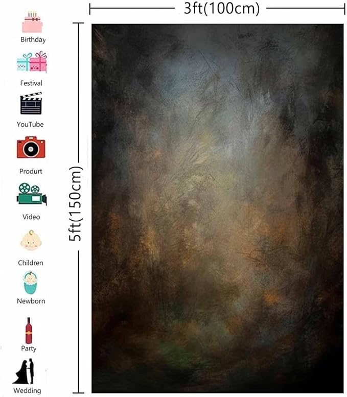 3x5ft Old Master Mottled Portrait Photography Backdrops Abstract Rust Spots Backdrop Background for Photoshoot