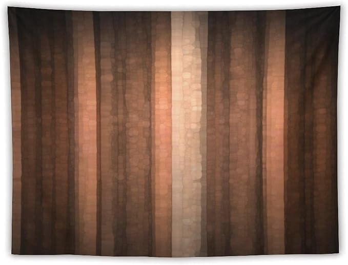 ZhiRain Brown Gradient Tapestry Wall Hanging Cool Glass Texture And Vintage Stripe Art Tapestries Home Decor for Living Room Bedroom Apartment Farmhouse Dorm 60"x80"
