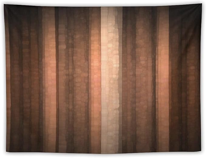 ZhiRain Brown Gradient Tapestry Wall Hanging Cool Glass Texture And Vintage Stripe Art Tapestries Home Decor for Living Room Bedroom Apartment Farmhouse Dorm 30"x40"