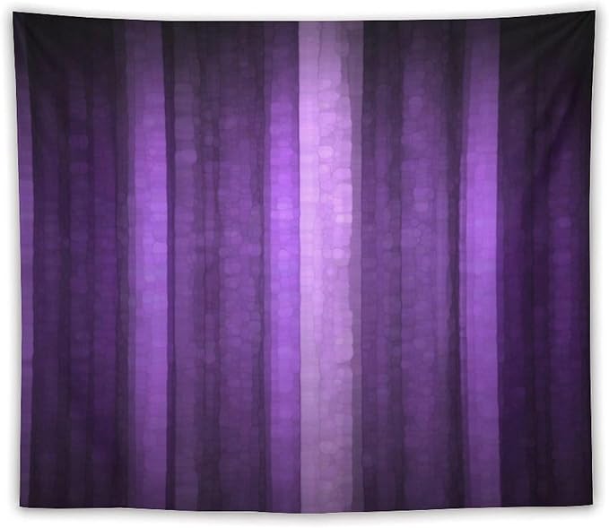 ZhiRain Purple Striped Tapestry Wall Hanging Abstract Mosaic Glass Texture And Dark Stripe Modern Neon Purple Art Tapestries Home Decor for Living Room Bedroom Apartment Farmhouse 50"x60"