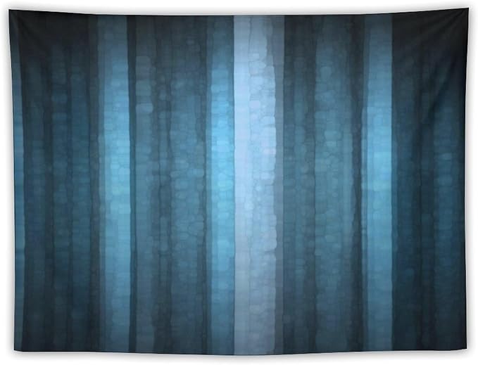 ZhiRain Blue Striped Tapestry Wall Hanging Modern Elegant Neon Blue Abstract Mosaic Glass Texture Dark Stripe Art Tapestries Home Decor for Living Room Bedroom Apartment Farmhouse 30"x40"