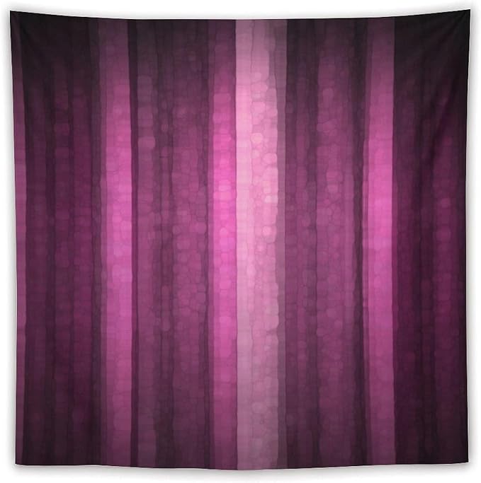 ZhiRain Pink Striped Tapestry Wall Hanging Hot Pink Neon Cute Abstract Mosaic Glass Texture And Dark Stripe Art Tapestries Home Decor for Living Room Bedroom Apartment Farmhouse 60"x60"