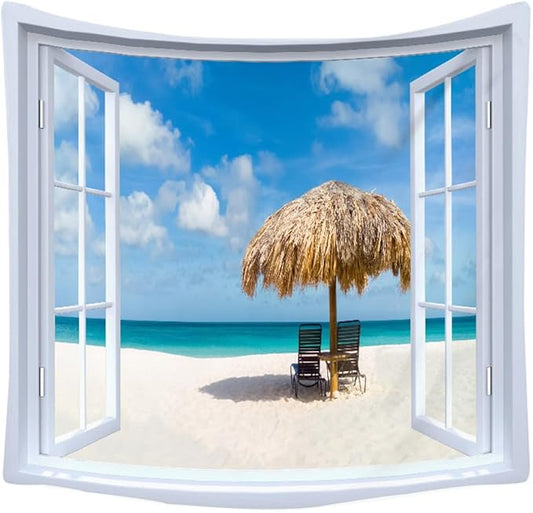 XIUYINHS Nature Forest Tapestry,Scenery Wall Mountain Tree Tapestry,for Home Office Dorm Indoor and Outdoor Decoration Large Size 59"(W) x59(L) GTCH(51)