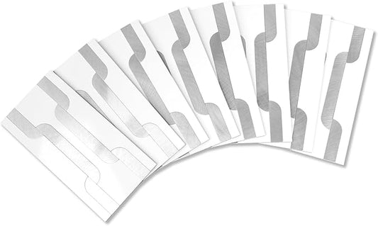 Yipscazo Peel and Stick backsplash 3 x 6 Inches 3D PVC Composite Wall Tile Stick on Backsplash Tile for Kitchen Bathroom, Laundry Room, Fireplace(White with Silver Metal, 100 Pieces)