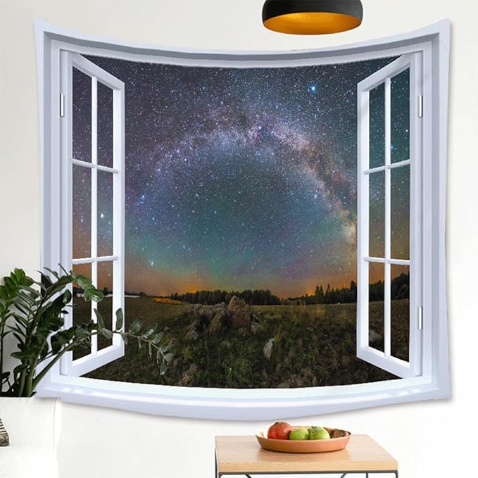 XIUYINHS Nature Forest Tapestry,Scenery Wall Tapestries,Mountain Tree Tapestry,for Home Office Dorm Indoor and Outdoor Decoration Large Size 59"(W) x59(L) GTCH(72)