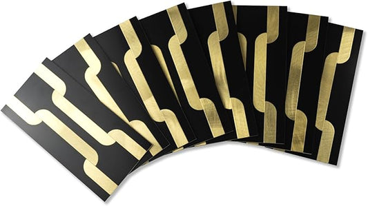 Yipscazo Peel and Stick backsplash 3 x 6 Inches 3D PVC Composite Wall Tile Stick on Backsplash Tile for Kitchen Bathroom, Laundry Room, Fireplace(Black with Gold, 2 Pieces)